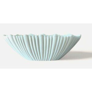 Vintage Terrace Ceramics Light Blue Ribbed Bowl
